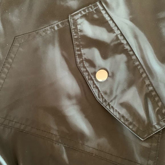 FREE PEOPLE Midnight Satin Bomber Jacket LARGE Black gorgeous - Picture 5 of 13